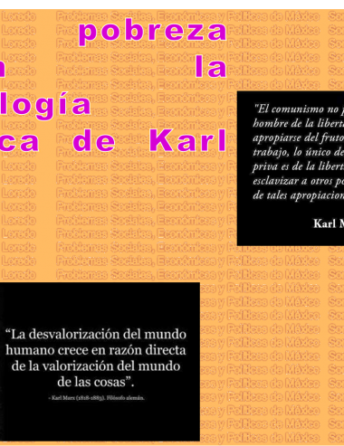 La pobreza según la sociología política de Karl Marx